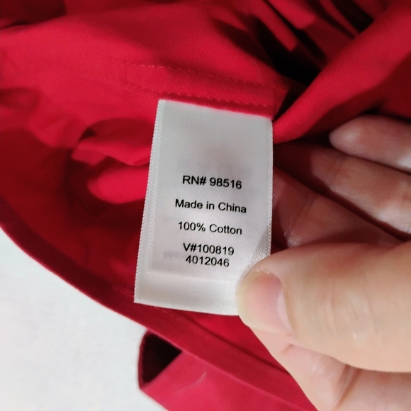 Coldwater Creek Vibrant Red Button Down Blouse - Picture 3 of 8